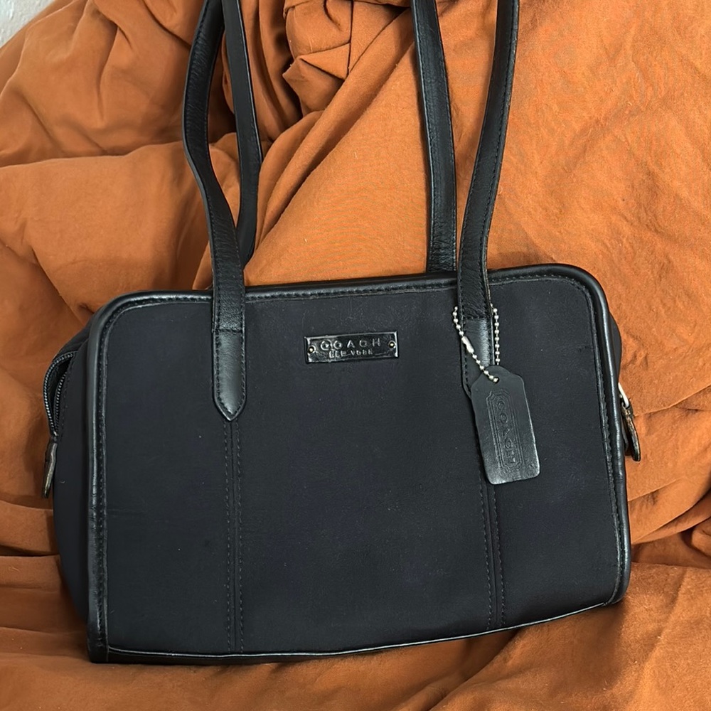 Coach Black Leather Tote
